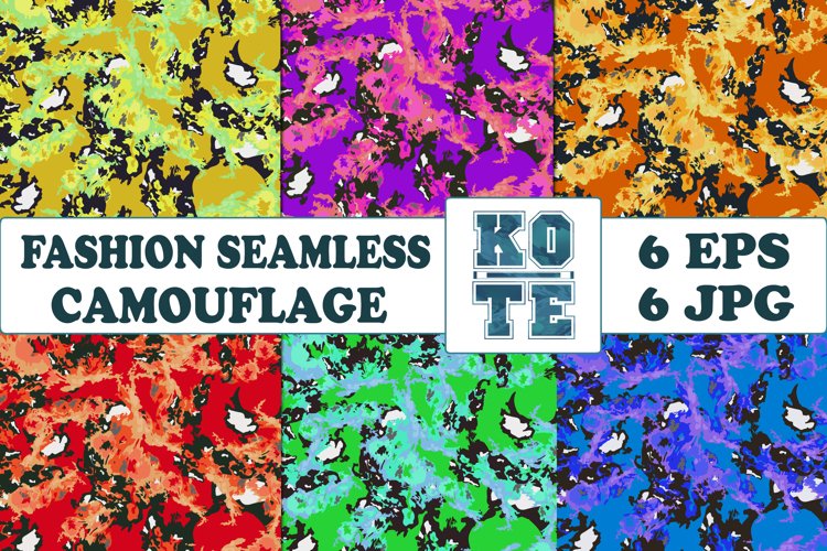 6 Seamless Fashion Camouflage