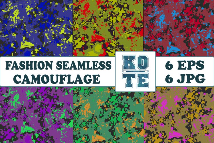 6 Seamless Fashion Camouflage