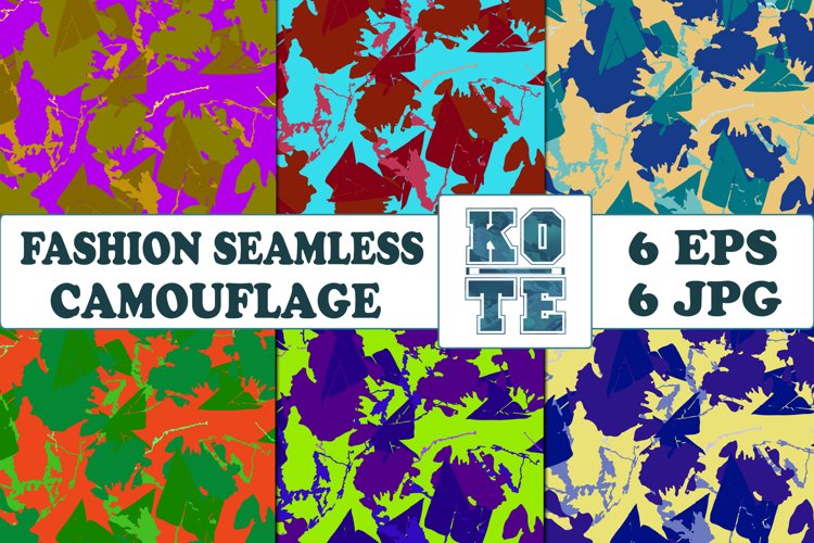 6 Seamless Fashion Camouflage