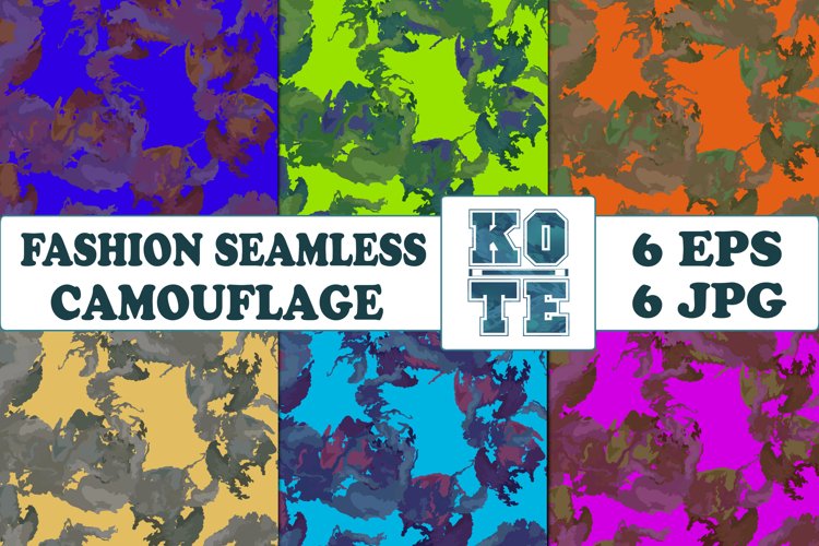 6 Seamless Fashion Camouflage