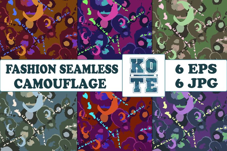 6 Seamless Fashion Camouflage