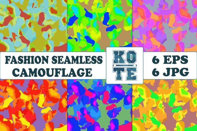 6 Seamless Fashion Camouflage