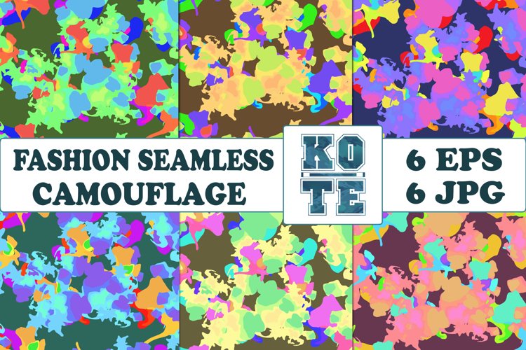 6 Seamless Fashion Camouflage