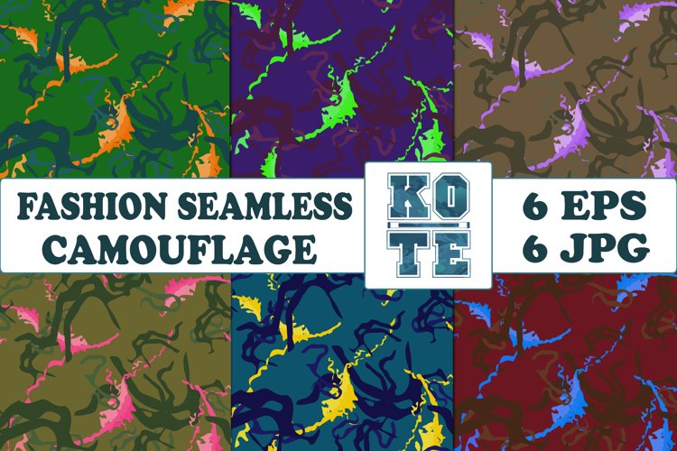 6 Seamless Fashion Camouflage