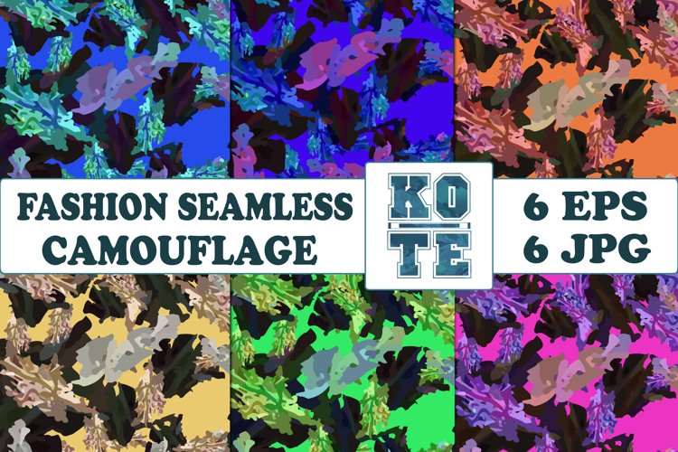 6 Seamless Fashion Camouflage example image 1