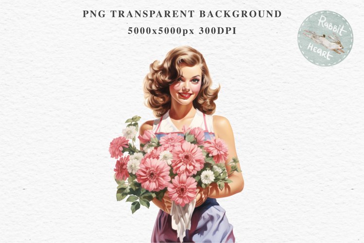 Fashion Lady Pin up Royal Vintage Women PNG Romantic Girl