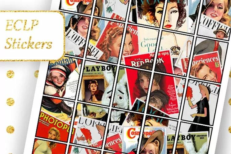 Fashion vintage magazines ECLP stickers full box Weekly