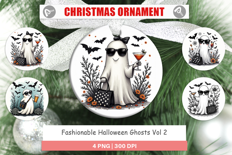 Fashionable Ghosts Ornament