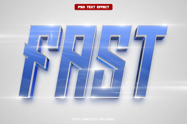 Fast 3D editable text effect