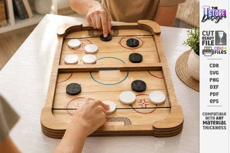 Fast Sling Puck Game Laser Cut | Board Game | Tabletop Game