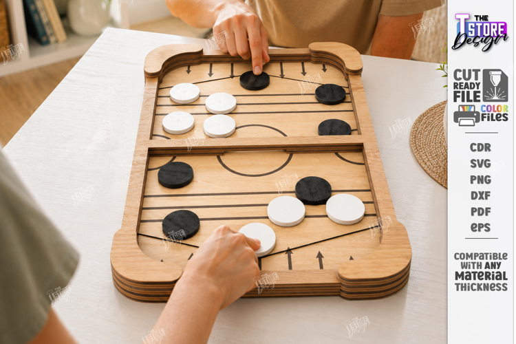 Fast Sling Puck Game Laser Cut | Board Game | Tabletop Game