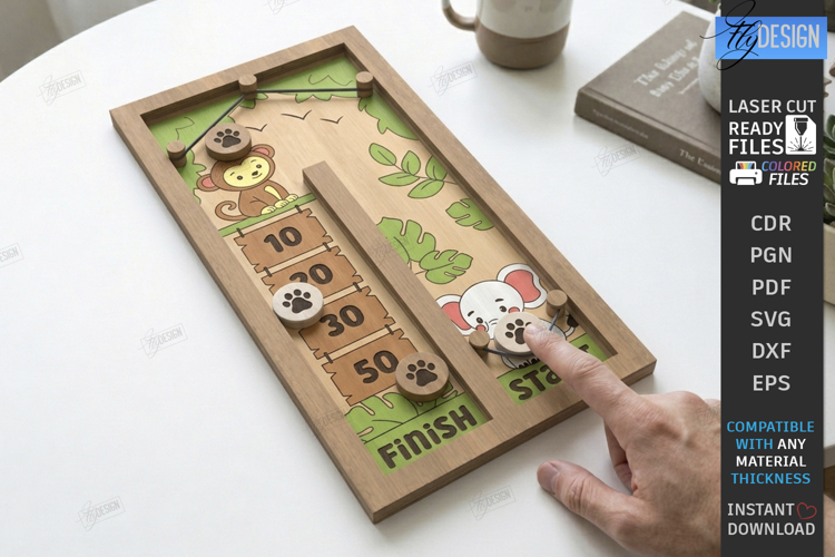 Fast Sling Puck Game Laser Cut | Board Game | Family Games