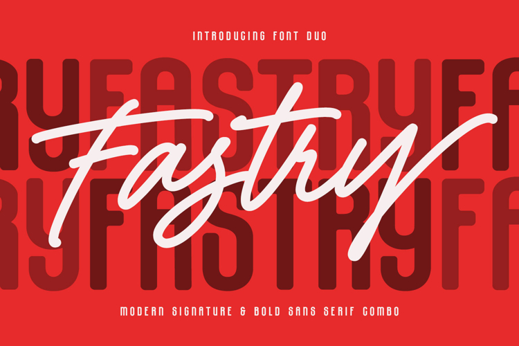Fastry Font Duo Modern Signature Bold Sans Combo