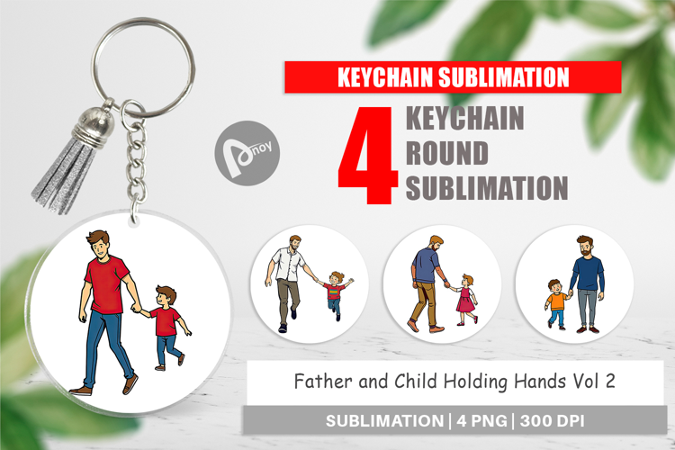 Keychain Father and Child