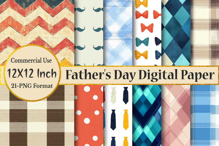 Fathers Day Digital Paper