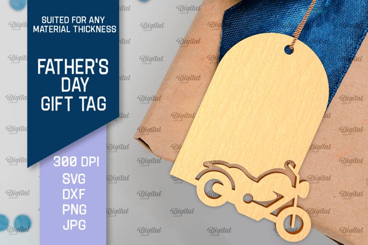 Fathers Day Gift Tag Laser Cut. Gift Hang Tag SVG