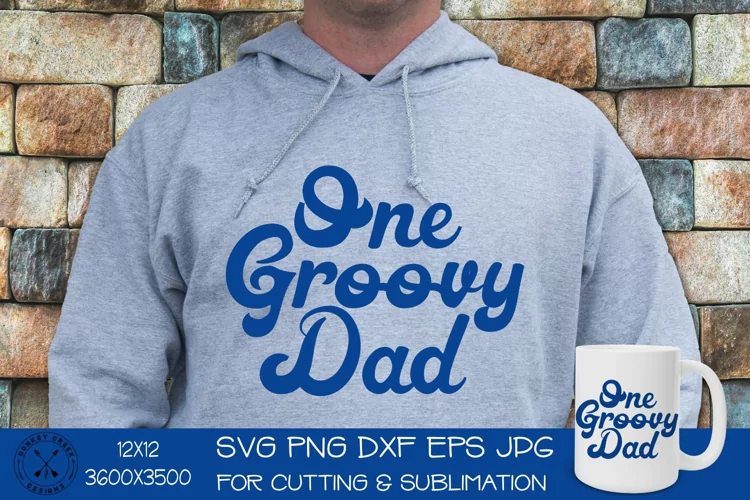 Dad Father's Day SVG|One Groovy Dad|Retro Design