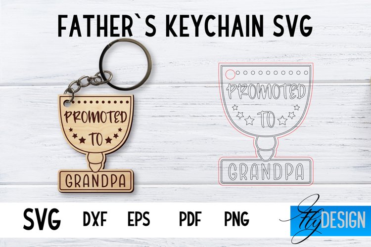 Fathers Day Keyhain | Laser Cut Design | Fathers Quotes