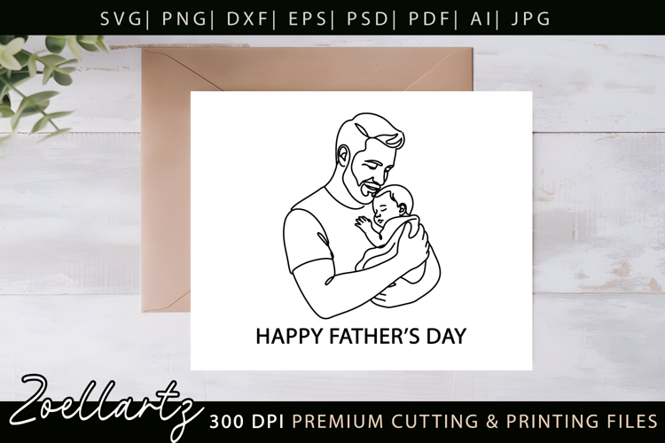Fathers Day SVG for Cricut Papa Dad T-shirt Mug Card Design