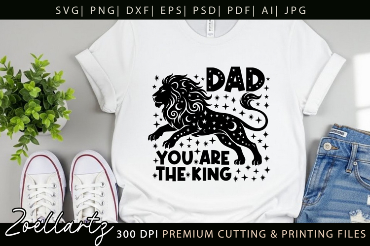 Fathers Day SVG for Cricut Celestial Dad T-shirt Mug Design example image 1