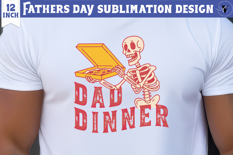Fathers Day Sublimation Design | Dad dinner Skull daddy png