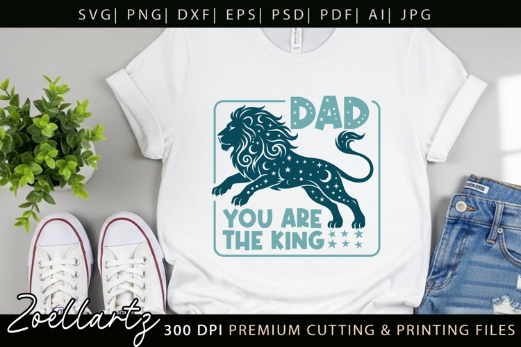 Fathers Day SVG for Cricut Papa Daddy Dad T-shirt Mug Design example image 1
