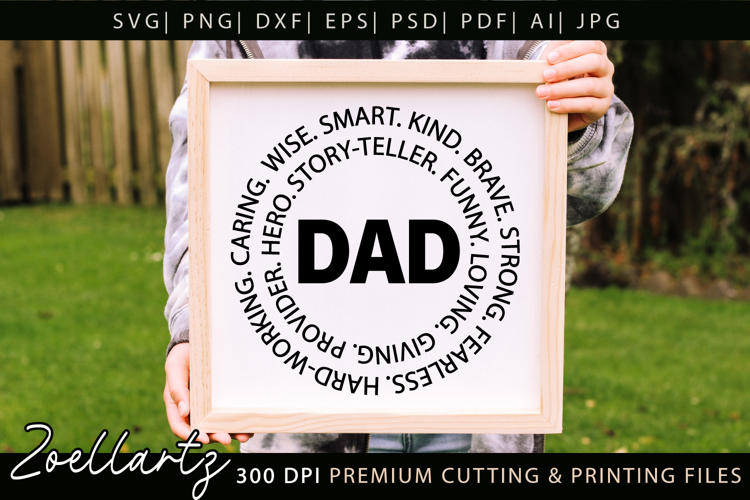 Fathers Day SVG for Cricut Papa Daddy Dad T-shirt Mug Design
