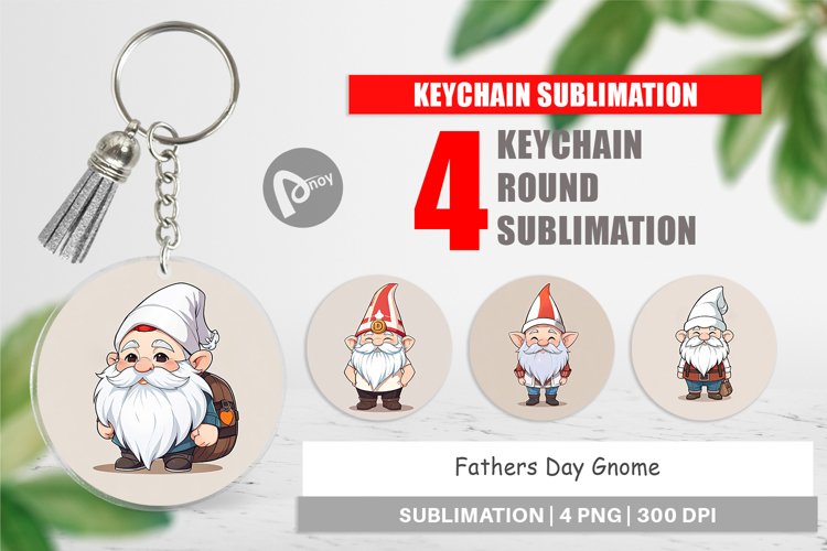 Keychain Father's Day Gnome