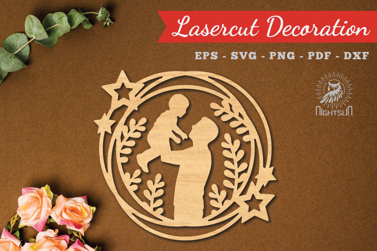 Fathers Day Laser Cut Decoration SVG