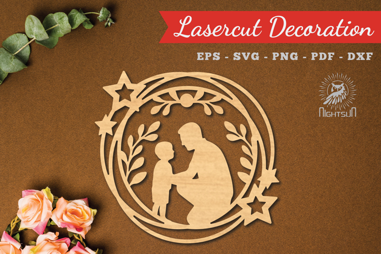 Fathers Day Laser Cut Decoration SVG