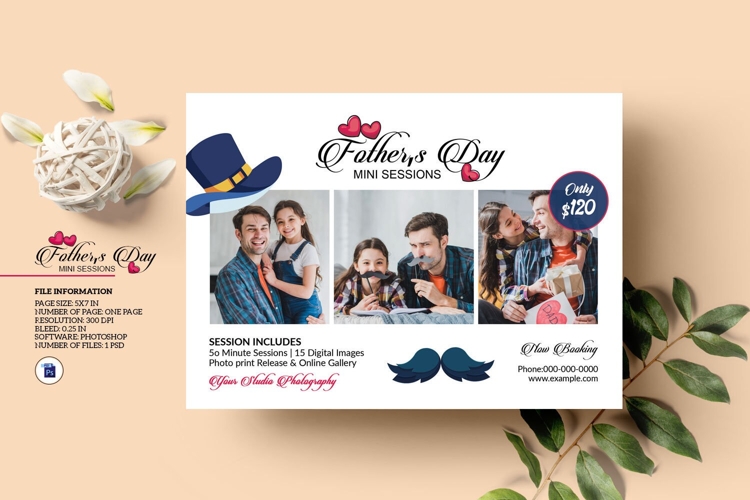 Fathers Day Mini Session Template