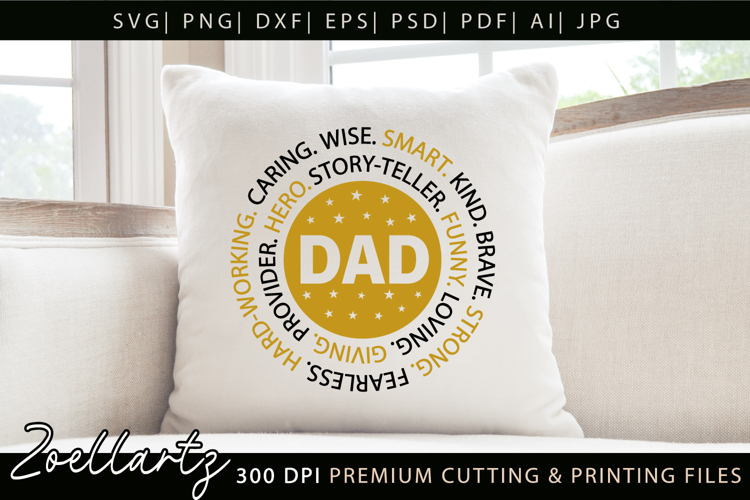 Fathers Day SVG for Cricut Papa Daddy Dad T-shirt Mug Design