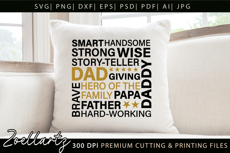 Fathers Day Subway Art SVG Papa Daddy Dad T-shirt Mug Design