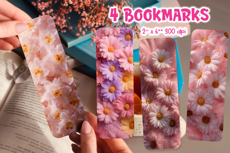Faux Fur Bookmark Printable | Spring Floral Sublimation