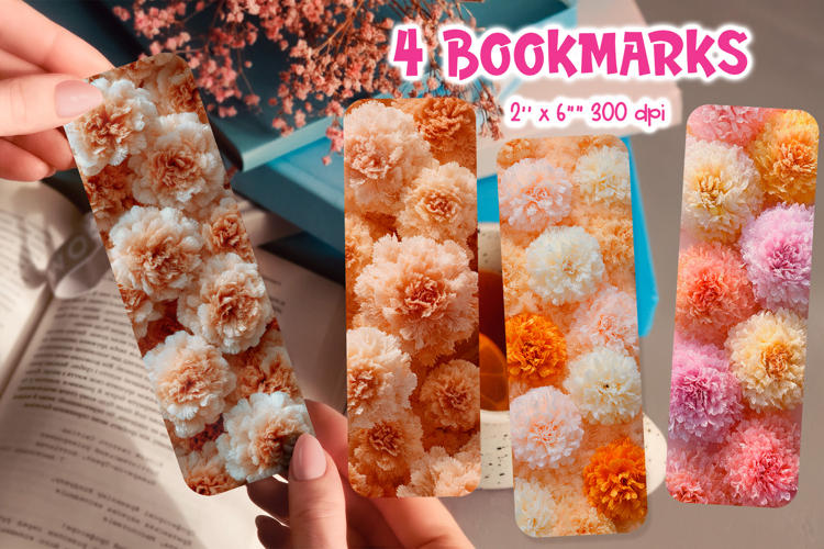 Faux Fur Bookmark Printable | Spring Floral Sublimation