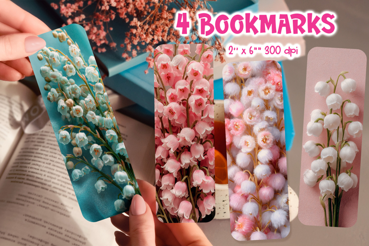 Faux Fur Bookmark Printable | Spring Floral Sublimation