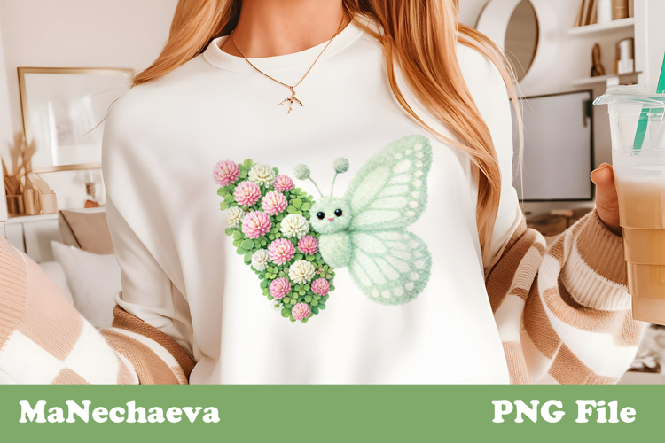 Faux Fur Butterfly Clipart | Floral Spring Sublimation PNG