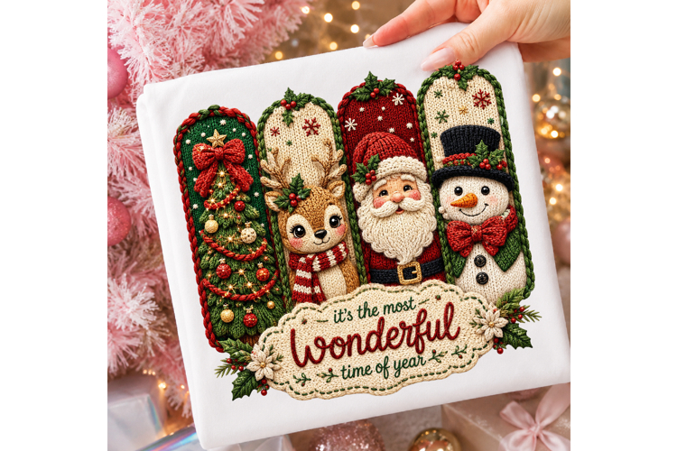 Faux Yarn Christmas PNG