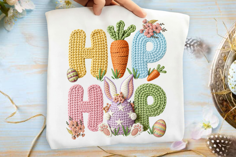 Faux Yarn Easter Hip Hop Sublimation Png