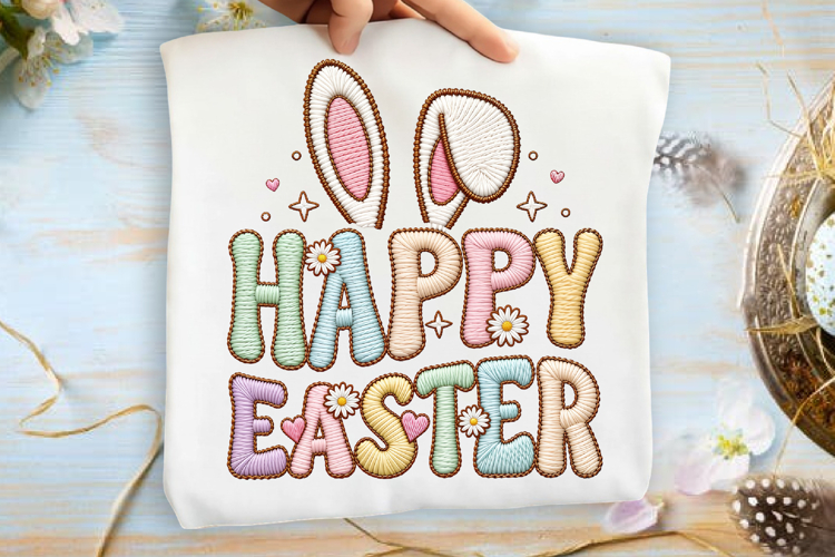 Faux Yarn Happy Easter Sublimation