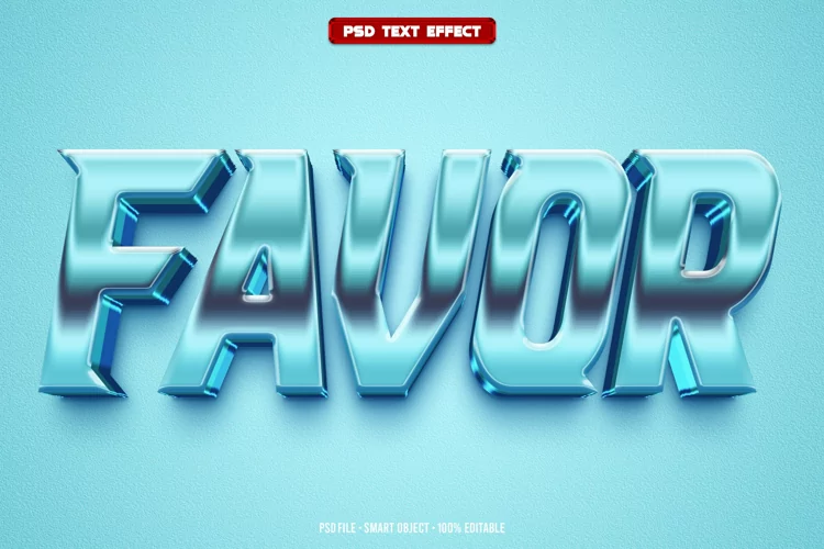 Favor 3D editable text effect