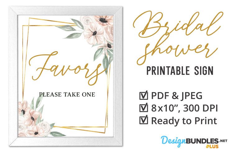 Favors Please Take One, Party Printable, BSS-PLU example image 1