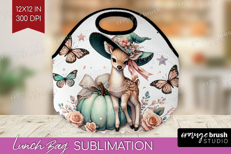 Fawn Halloween Lunch Bag Coquette Lunch Bug PNG Sublimation