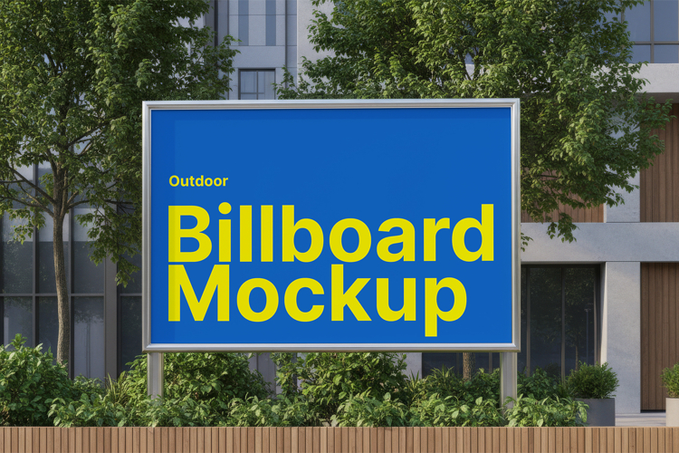 Outdoor billboard mockup
