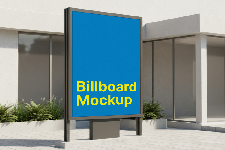Modern billboard mockup