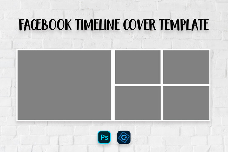 Facebook Timeline Cover Template. Photo Collage PSD 005 example image 1