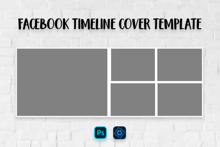 Facebook Timeline Cover Template. Photo Collage PSD 005