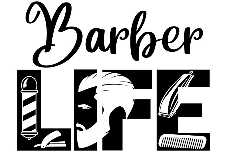 Barbers Life SVG Cutting File for the Cricut example image 1