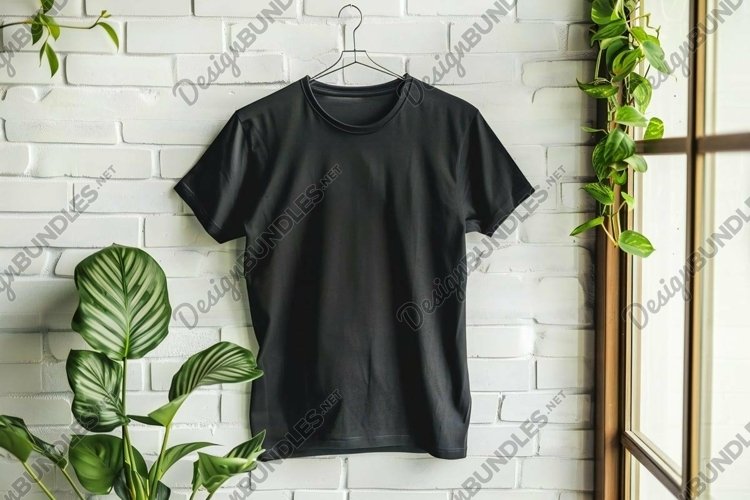 Black Tshirt Mockup Image 3