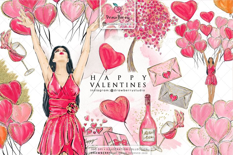 Valentines Day Love Clipart example image 1